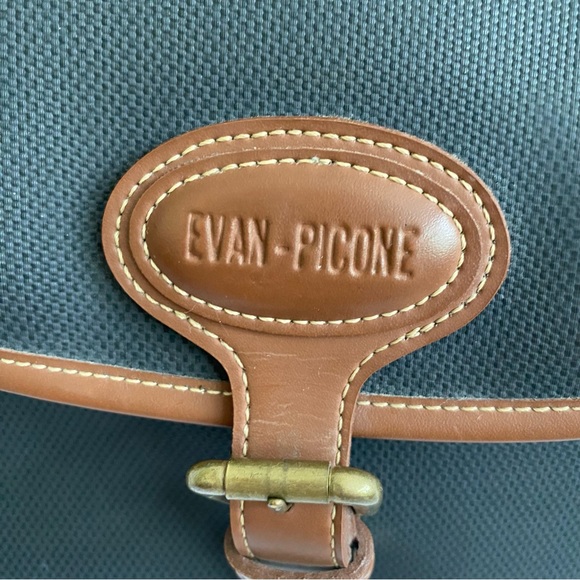 Evan Picone Two Toned Leather Handbag - Picture 3 of 9